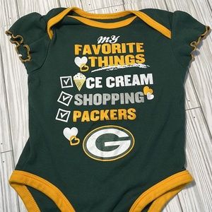 Green Bay Packers Girls Body Suit 3-6 months